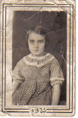My mom's school photo, age 6